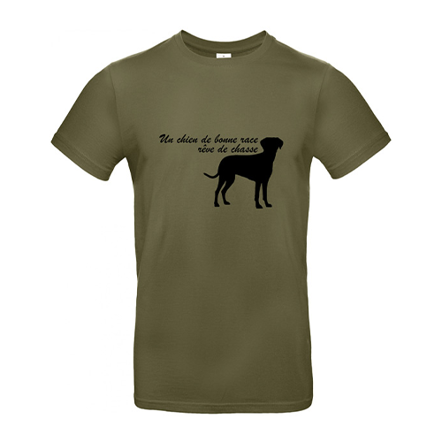 Vêtement de chasse | TEE-SHIRT CHIEN DE BONNE RACE | KAKI