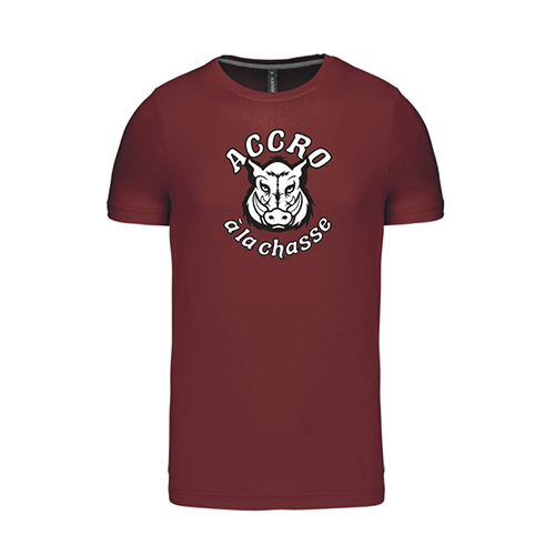 Vêtement de chasse | TEE-SHIRT ACCRO | BORDEAUX