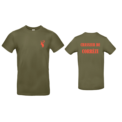 Vêtement de chasse | TEE-SHIRT CHASSEUR DE CORRÈZE | KAKI