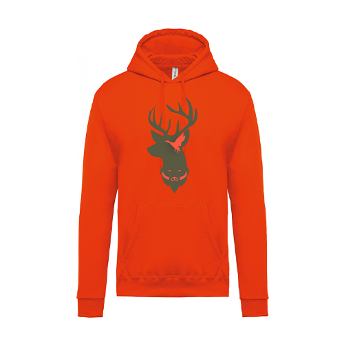 Vêtement de chasse | SWEAT À CAPUCHE VÊTEMENT DE CHASSE | ORANGE