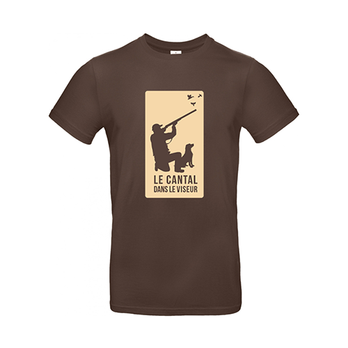 Vêtement de chasse | TEE-SHIRT CANTAL DANS LE VISEUR | MARRON