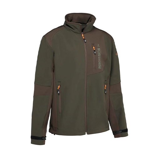 Vêtement de chasse | BLOUSON CHASSE SOFTSHELL | VERT ET MARRON