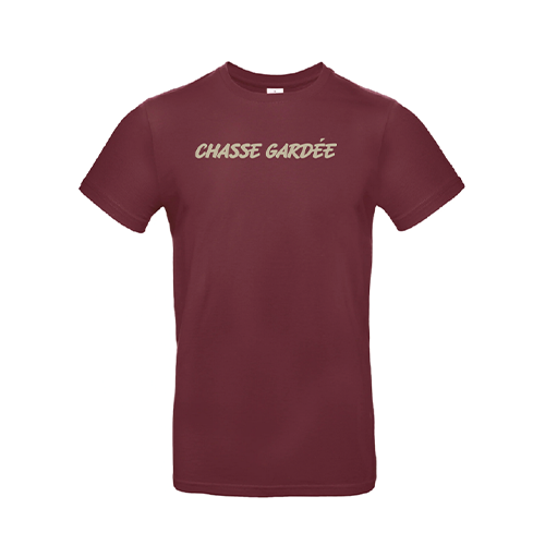 Vêtement de chasse |  - TEE-SHIRT CHASSE GARDÉE BORDEAUX