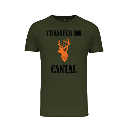 Vêtement de chasse | TEE-SHIRT CHASSEUR DU CANTAL TORSE | KAKI