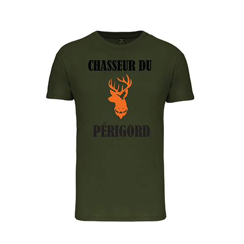 Vêtement de chasse | TEE-SHIRT CHASSEUR DU PÉRIGORD TORSE | KAKI