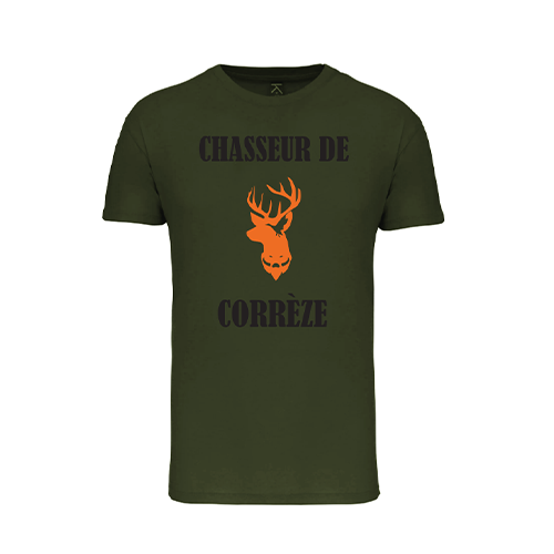Vêtement de chasse | TEE-SHIRT CHASSEUR DE CORRÈZE TORSE | KAKI