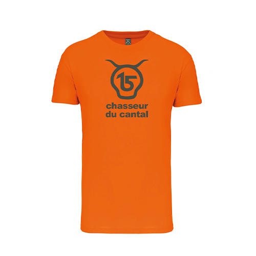 Vêtement de chasse |  - TEE-SHIRT CHASSEUR DU CANTAL | ORANGE