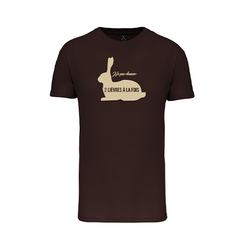 Vêtement de chasse |  - TEE-SHIRT LIÈVRE | MARRON